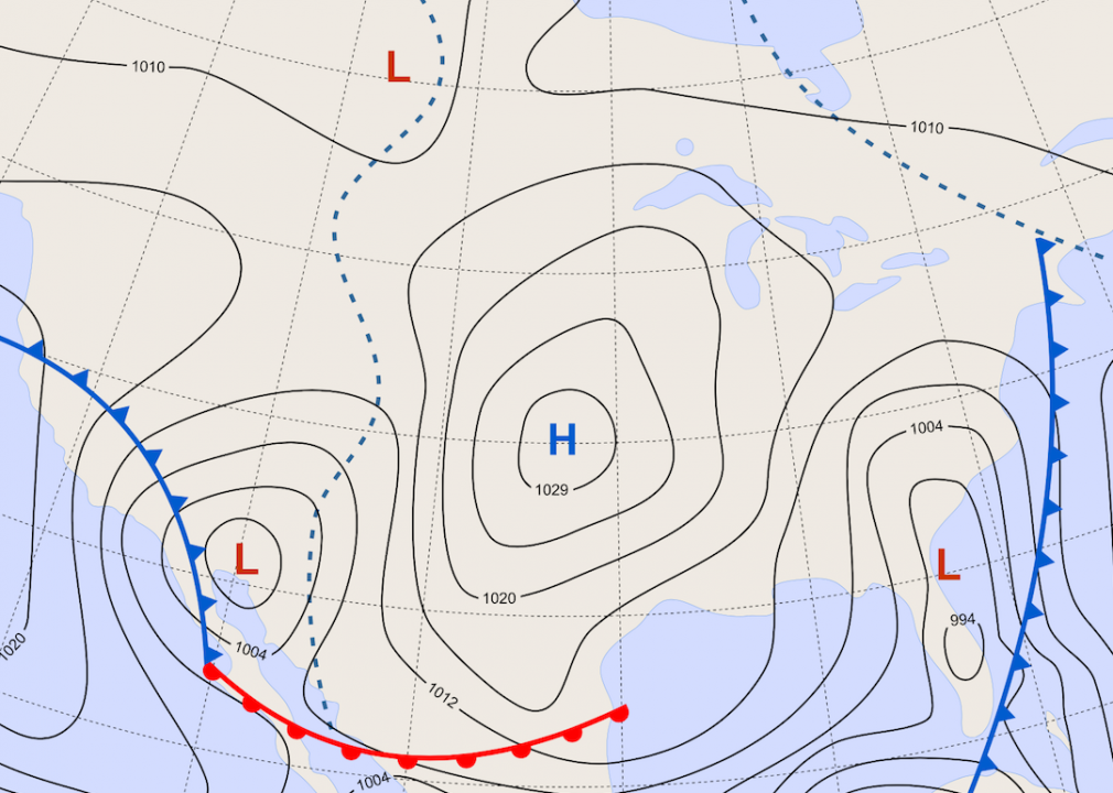 Troughs and ridges